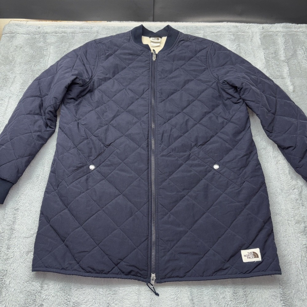 The North Face Women's Cuchillo Quilted Parka‎ Size XL Navy Blue Aviator